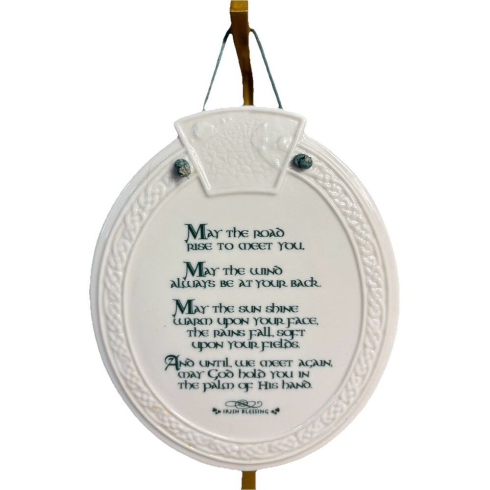 Celtic Irish Blessing Ceramic 7” Plaque May The Road Rise To Meet You Religious